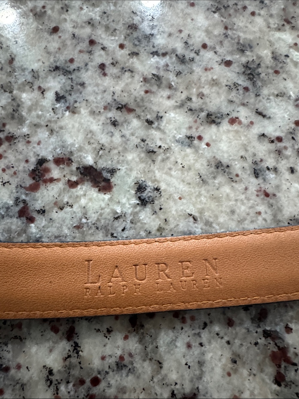 Leather Belt in Dark Blue - Picture 9 of 10